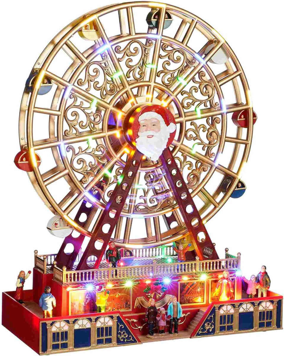 Grande roue du village de Noël Luville 38x17x48 cm polystyrène