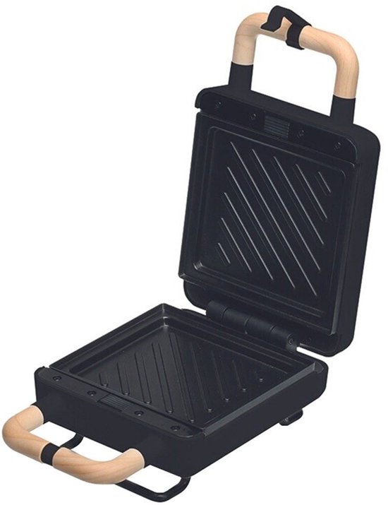Ade 2-in-1 Croque - Wafelijzer Zwart Wisselbare Platen 13x12cm van Ade — afbeelding 2