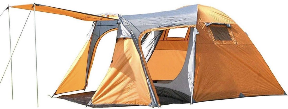 Tent voor 2 tot 4 personen, waterdicht en ultralicht, met binnentent, luifel en muggennet, inclusief draagtas