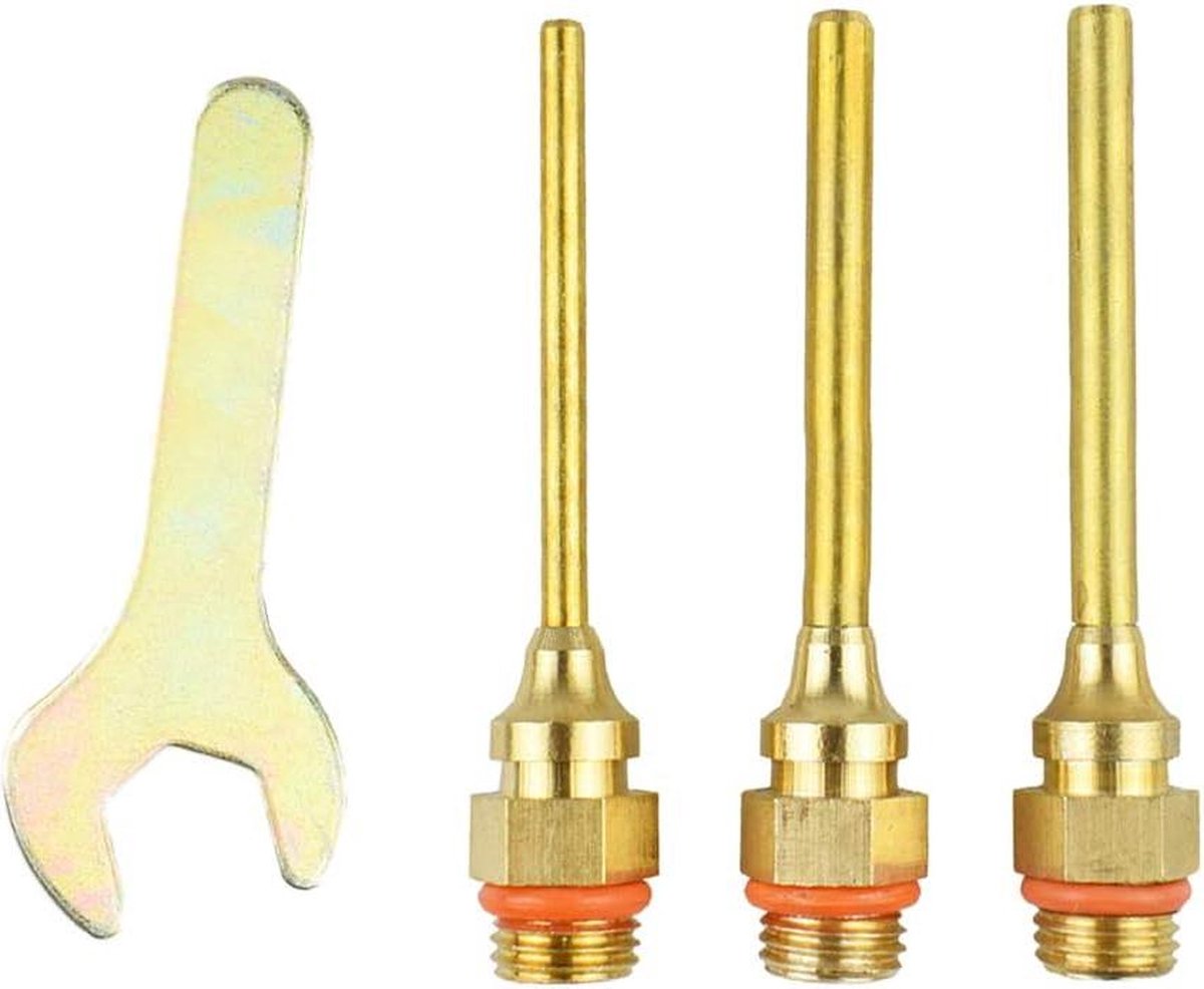 70 MM Hot Melt Lijm Staal Materiaal Lange Mondstuk met Moersleutel Goud Set van 4