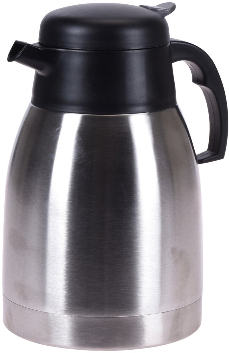 1x Koffie/thee thermoskan RVS 1500 ml - Isoleerkannen voor warme / koude dranken