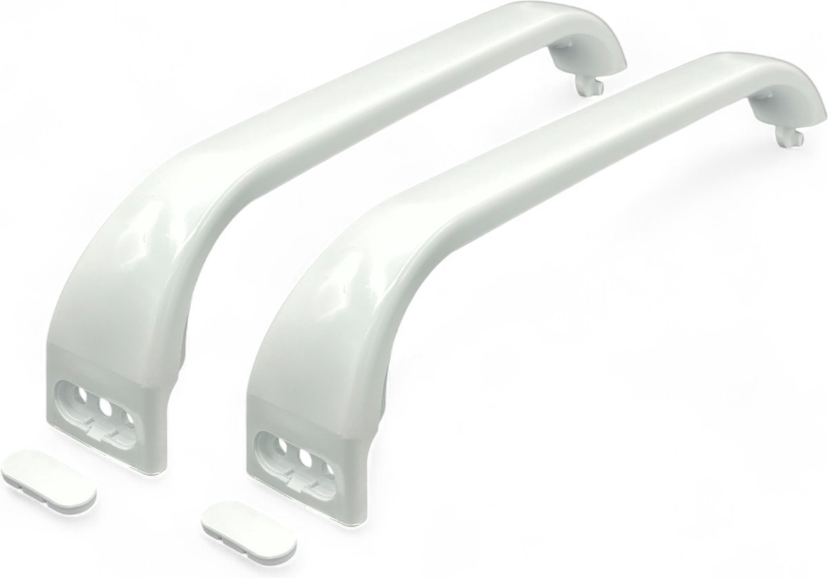 Fixem deurgreep van koelkast Geschikt voor Bosch Siemens 00265975 00267269 369542 310mm Wit gebogen 2 Stuks