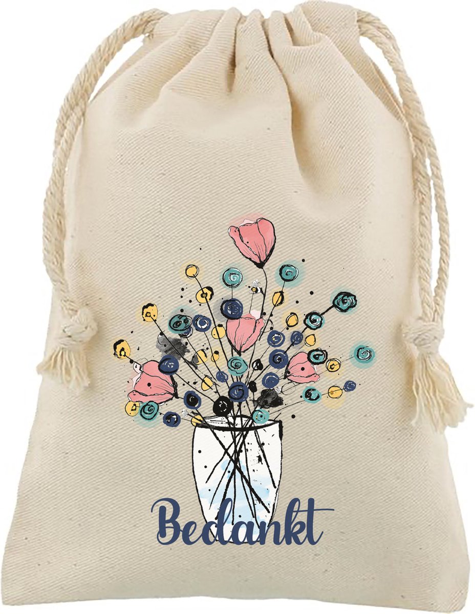cadeauzakjes-bedanktzakjes-kleine zakjes-10x15cm-bloemenprint