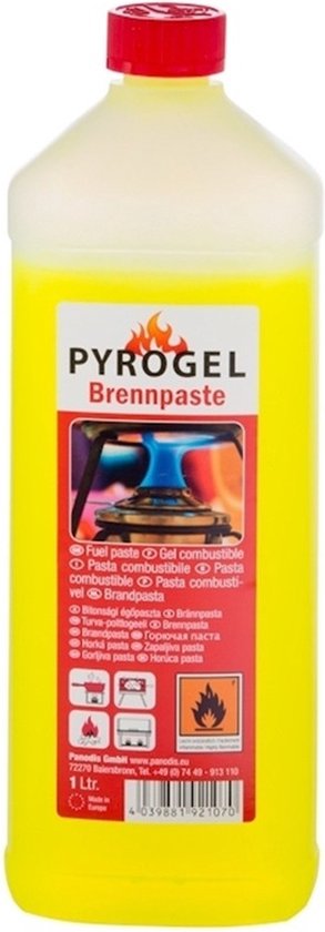 Foto: Brandpasta op fles 1 liter brandgel aanmaak gel bbq aanmaken barbeque accesoires benodigdheden