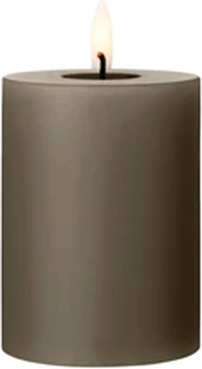 Ester & Erik Led Pillar kaars H10cm caviar Grijs