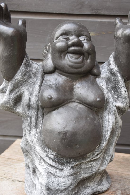 "Entier" Happy Buddha, statue de jardin en béton
