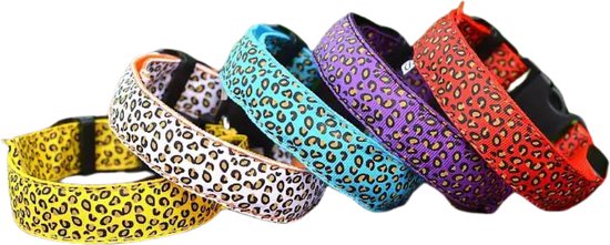 Nivard Collier Lumineux - Collier Lumineux - Lumineux - Chien - Chat - Lumineux - Collier pour Chien LED - Rechargeable - Violet - M