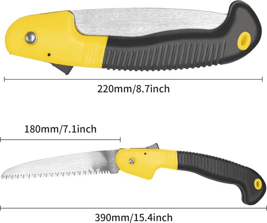Inklapbare handzaag met staal zaagblad - 18 cm zaagblad voor terrassen, tuinen en kamperen van Green Arrow — afbeelding 2