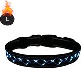 Nivard Collier Lumineux - Collier Lumineux - Lumineux - Chien - Chat - Lumineux - Collier pour Chien LED - Rechargeable - Blauw - L