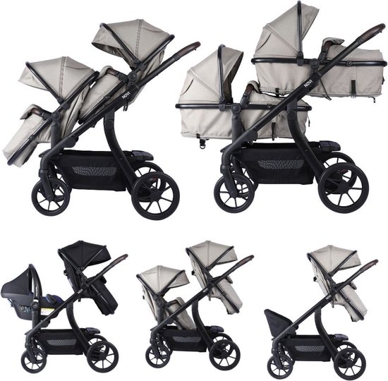 Novi Pacific Duo Premium Kinderwagen - Geschikt voor 2 - Novi - €499,99