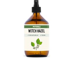 Puturals Witch Hazel 100% Natuurlijk - 500ml - Hamameliswater of Toverhazelaar voor Huid en Gezicht - Zonder Alcohol - Puur en Vegan