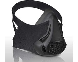 Masker voor grote hoogte - Trainingsmasker voor mannen - Verhoogt de longcapaciteit - Ademweerstand Fitnessmasker - Verbetert het uithoudingsvermogen - Geschikt voor alle sporten: hardlopen, aerobics, fietsen, sportschool