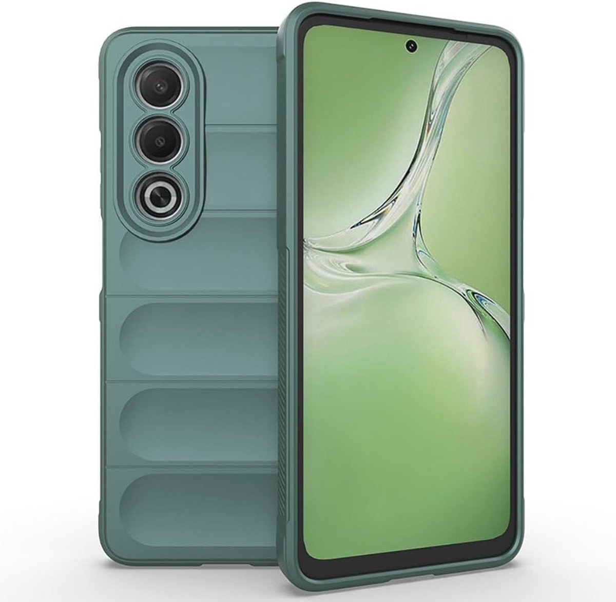 Stevig Schokbestendig Hoesje voor OPPO A80 5G - Ultradunne Zachte Siliconen Bescherming - Donkerpaars