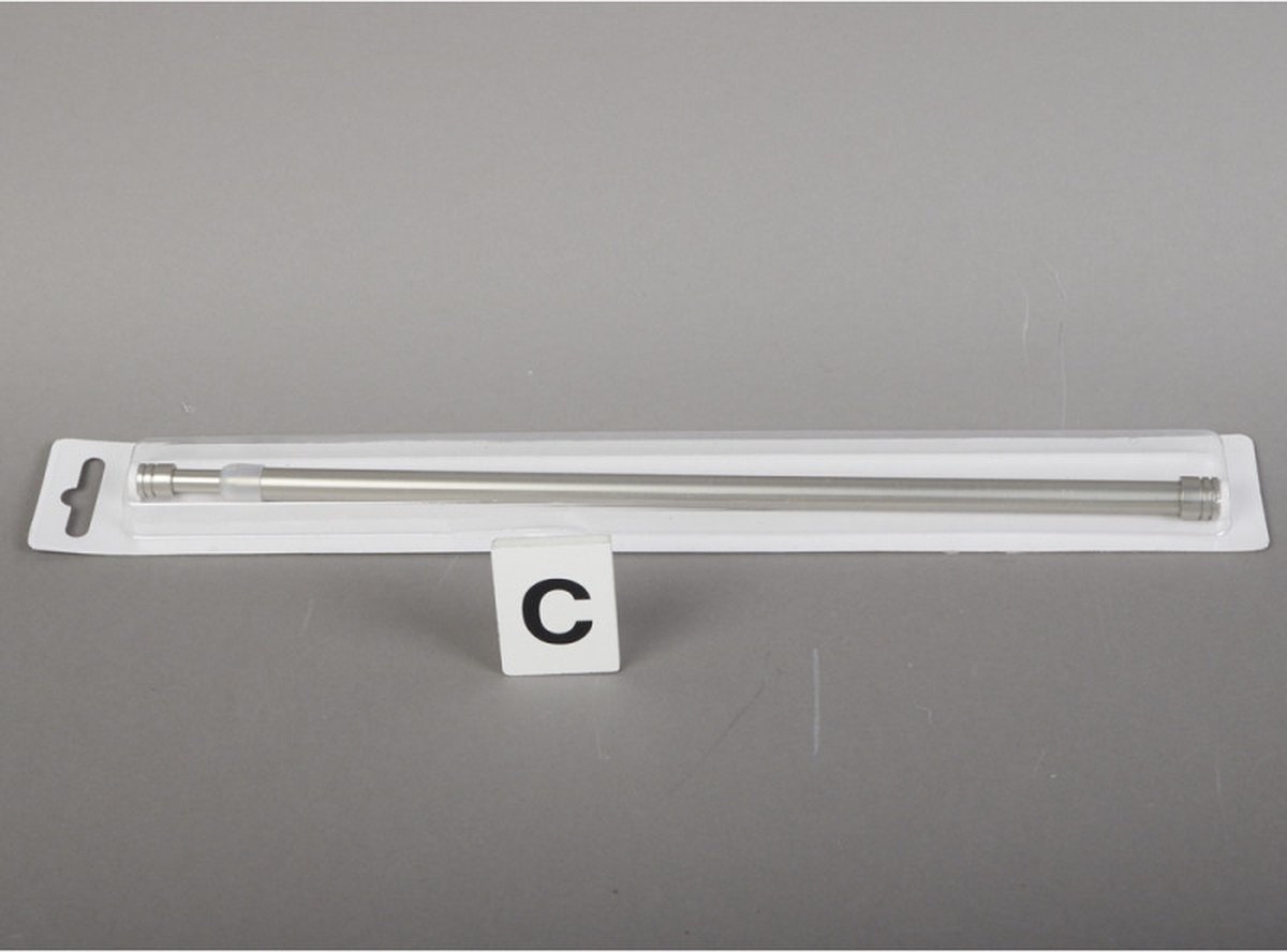 Gifi Diffusion - Uitschuifbare gordijnroede - 30-50 cm - zilver