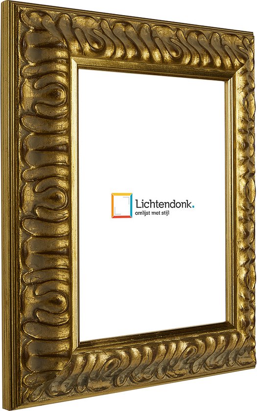 Cadre photo - Cadre photo - Or baroque - Profil de 4,6 cm de large - Format photo 50x50 - ACRYLIQUE antireflet - Art.no. 10691550503