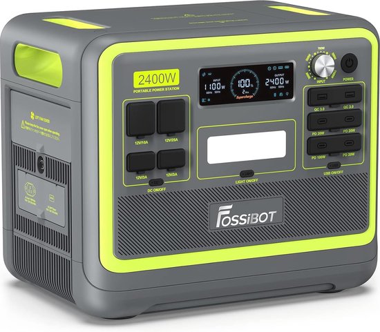 Belangrijke upgrade: 1500 W draagbare krachtcentrale, 1200 Wh zonne- generator, LifePO4-accu, draagbaar powerstation, 3000 W piekuitgang AC, USV, stroomgenerator voor camping