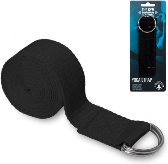 Yoga riem The Gym Sessions zwart lang 250 cm