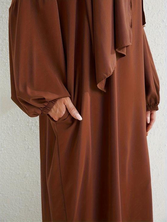 Bovista Abaya - Vêtements de prière Femmes - Vêtements islamiques - Jilbab - Khimar - Femme - Alhamdulillah - Zwart