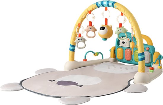 Eco Toys Tapis de jeu multifonctionnel mignon ours vert avec arche de jeu HC641246