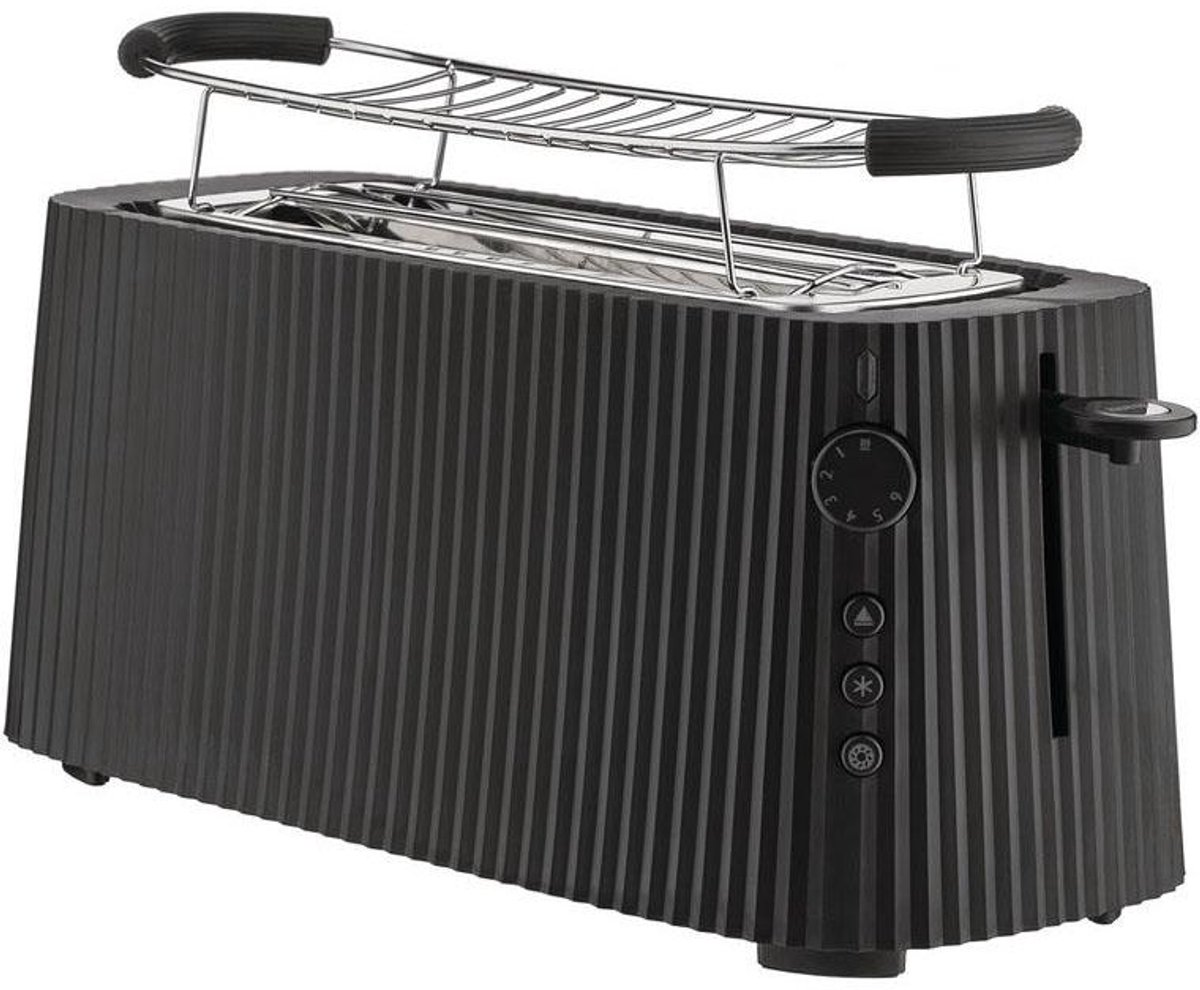 Alessi Broodrooster-XL-Zwart-met-breed-opzet-rek