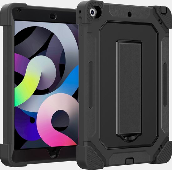 Coque arrière pour iPad 7/8/9 2019-2020-2021 10,2 pouces - Coque de Protection 360 - Coque antichoc - Avec support - Support iPad Extra robuste - Antichoc - Zwart