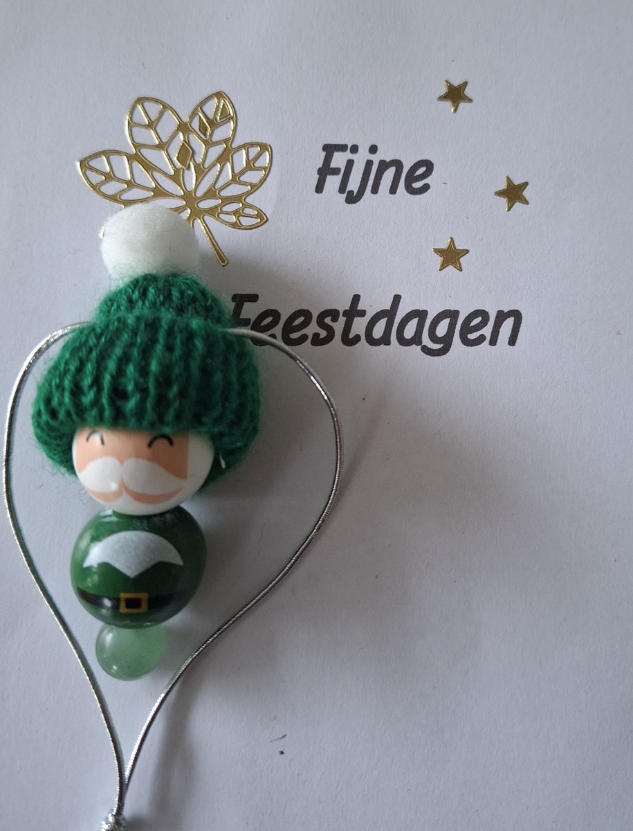 mineraalsteen Kerstman "Aventurijn Groen" Boomversiering