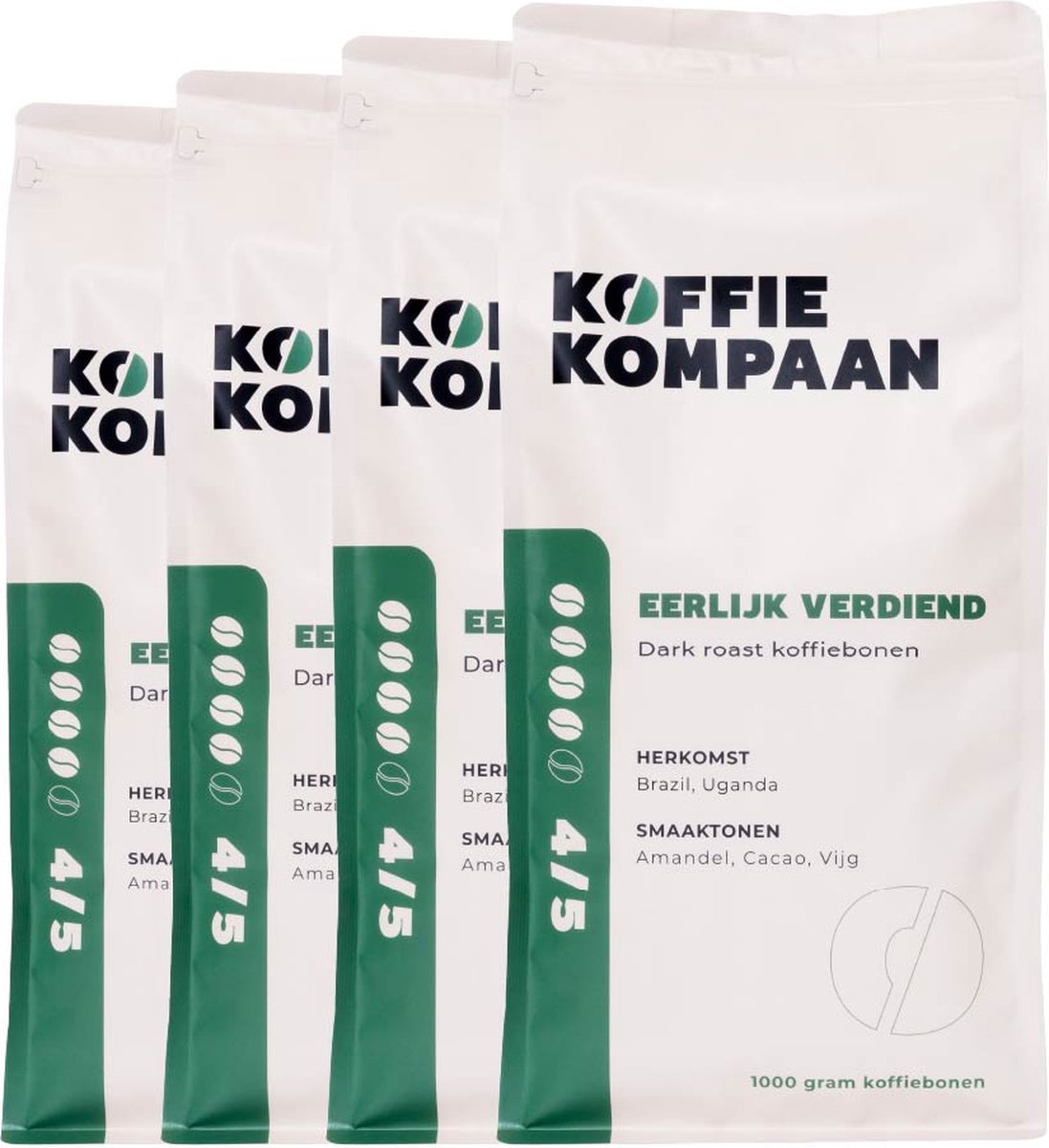 Goedkoopste Koffiekompaan Koffiebonen Eerlijk Verdiend Voordeeldoos 4x1kg