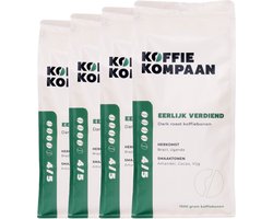 Koffiekompaan Koffiebonen Eerlijk Verdiend Voordeeldoos 4x1kg