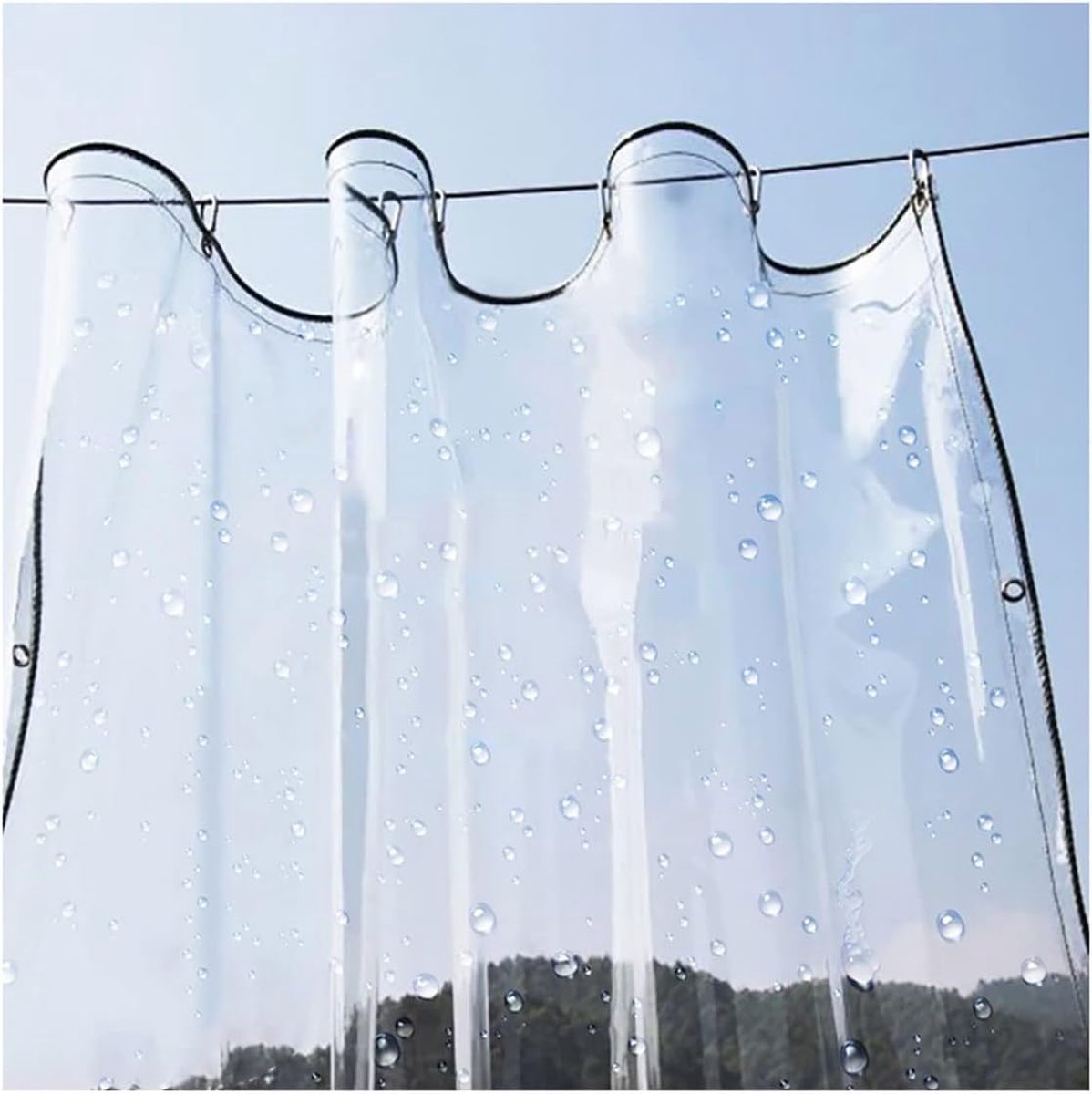 Goodivery ® Waterdichte Transparante Beschermhoes met Ogen voor Tuin en Balkon, 400 g/m² (2.4 x 5 m)