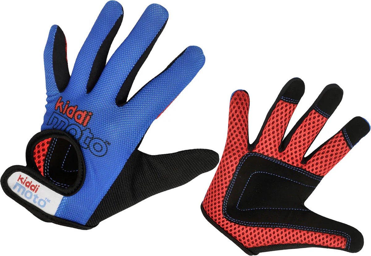 KIDDIMOTO - kinderhandschoenen - Volledige vingers - Blauw - Rood - Large