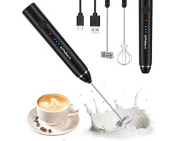 Elektrische Melkopschuimer - Handheld USB Oplaadbare Melkschuimer met Dubbele Garde en 3 Snelheden voor Koffie, Latte en Cappuccino