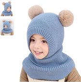 Kind Cap Handschoenen Sjaal Caps Een Set Lente Herfst Winter Jongen Meisje Baby Pasgeboren Leuke Kleine Vos Pompom Hoeden 1 6 Jaar