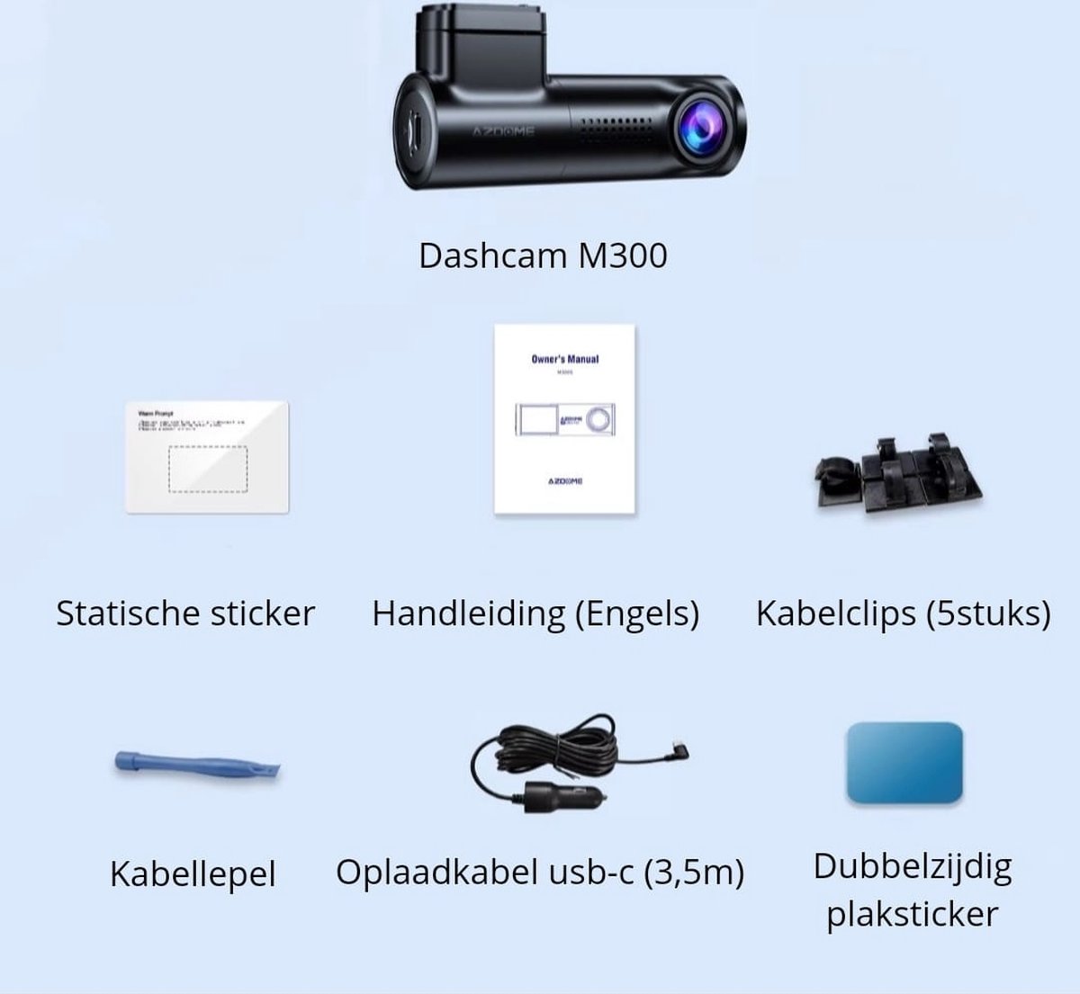 Azdome M300 1296P dashcam voor auto - Full HD - Wifi - Nachtzicht - G-Sensor - Loop recording- 2024 model – foto 6