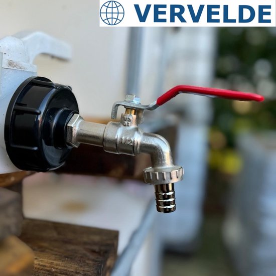 Vervelde-IBC Adapter S60x6 1/2'' Binnendraad met Bonfix Buitenkraan