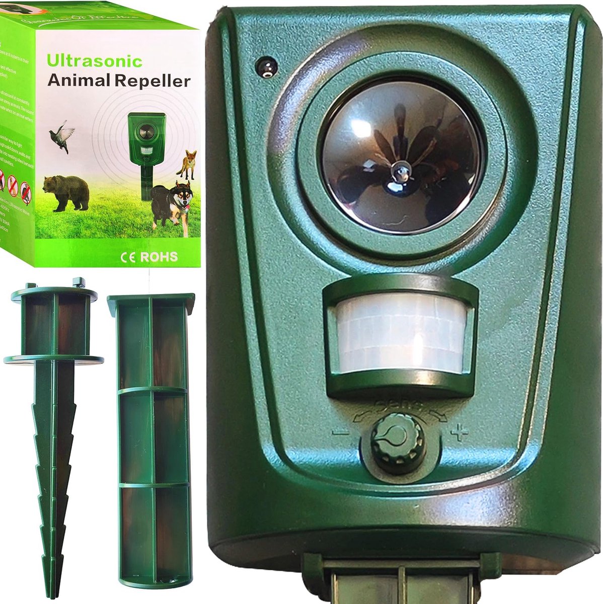 Goedkoopste Ultrasone Dierenverjager voor Effectieve Afweer - Waterdichte Katten- en Hondenafschrikker met IPX4 Bescherming