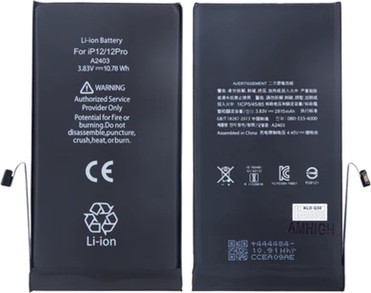 iPhone 12 / 12 Pro Batterij met TI-Chip – Voor optimale prestaties en veiligheid