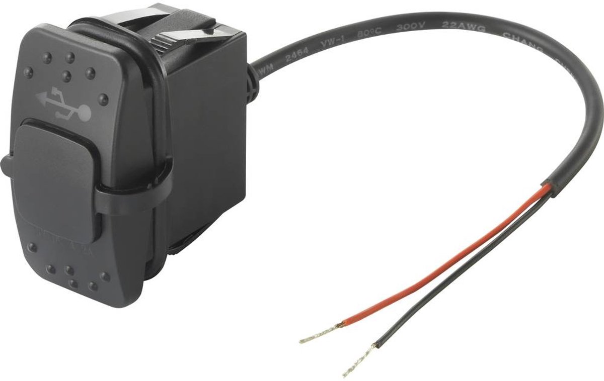 TRU COMPONENTS TC-9070408 Dual USB-oplader stopcontact 4,2 A blauw Bus, inbouw 1 stuk(s)