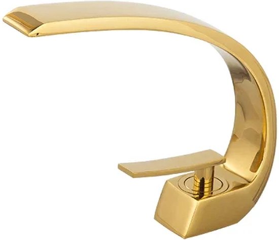 Malvizza Mengkraan Hoog Model Goudkleurige Wastafelkraan In De Vorm Van Een Elegante Zwaan Mengkraan Keramische Schijven Malvizza Mengkraan Hoog Model Goudkleurige Wastafelkraan In De Vorm Van Een Elegante Zwaan Mengkraan Keramische Schijven