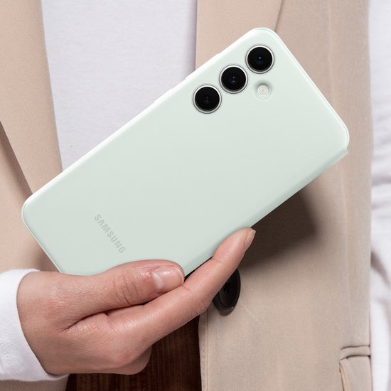 Étui portefeuille Samsung Smart View - Convient pour Samsung Galaxy S24 FE - Vert