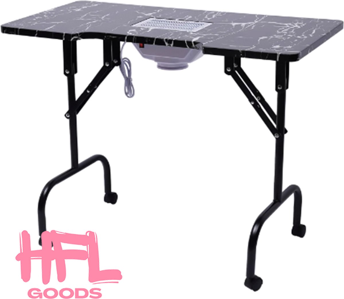 HFL Goods Manicure Bureau - Opvouwbare Nageltafel - Draagbaar Manicure Bureau Met Stofafscheider
