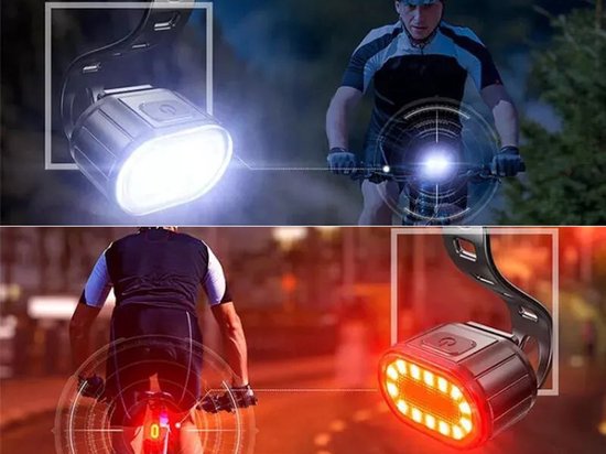 Fietsverlichtingsset Sport - Voorlicht en Achterlicht - LED - USB-Oplaadbaar — afbeelding 2