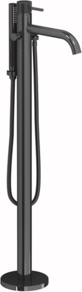 Plieger Roma - vrijstaande badkraan met handdouche - 89,2 cm - zwart/chroom