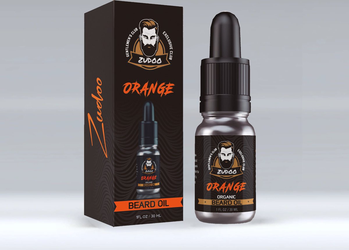 Zudoo's Baardolie - Orange - Voor Alle Huidtypes en Baarden - Duurzaam