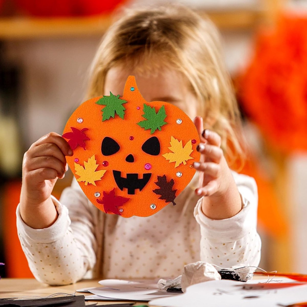 DTXYBC 76 Pièces Halloween Citrouille kit de Bricolage, Citrouille Halloween en Mousse Kit, Kit de Bricolage d'automne Halloween, DIY Citrouille Kit Artisanat en Feutre, pour Garçons et Filles DTXYBC 76 Pièces Halloween Citrouille kit de Bricolage, Citrouille Halloween en Mousse Kit, Kit de Bricolage d'automne Halloween, DIY Citrouille Kit Artisanat en Feutre, pour Garçons et Filles