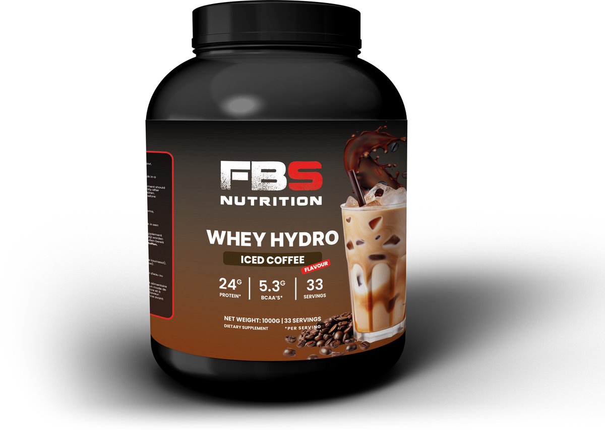 Goedkoopste FBS Nutrition Whey Hydro - Iced Coffee smaak - Whey Proteïne - Unieke smaken - Proteïne Poeder - Hoogwaardige Eiwitpoeder - Eiwitshakes - 1000 gram
