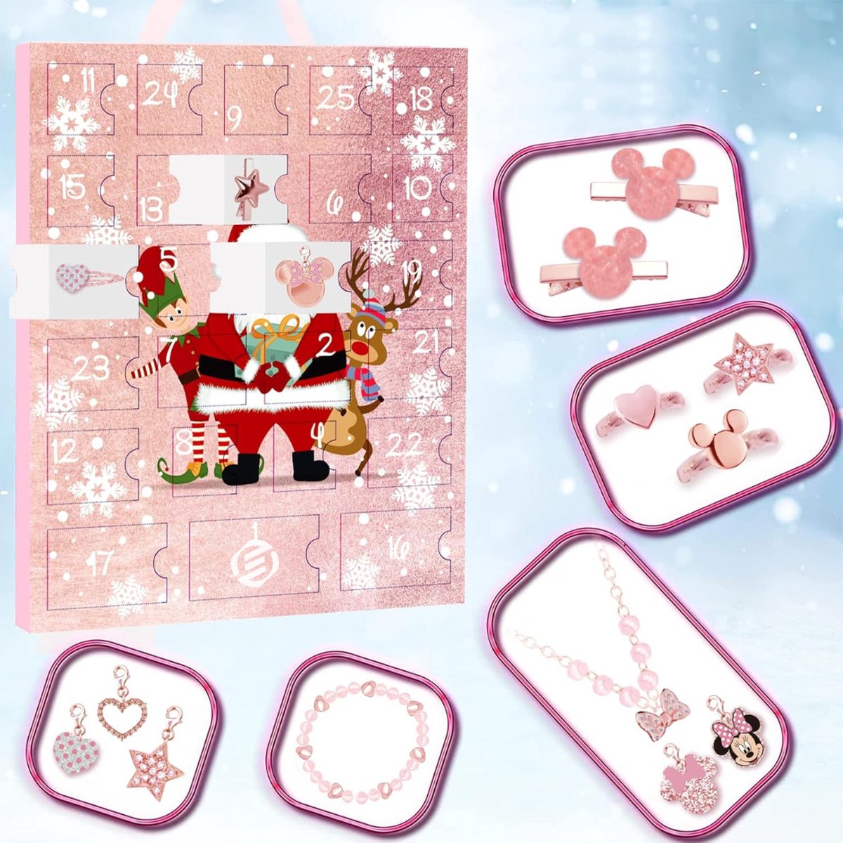Equivera Adventskalender - Adventskalender 2024 - 24 Dagen Aftelkalender - Kerst Adventskalender - Kerstcadeau - Sinterklaascadeau - voor Kinderen en Volwassenen - 24 Verrassingen