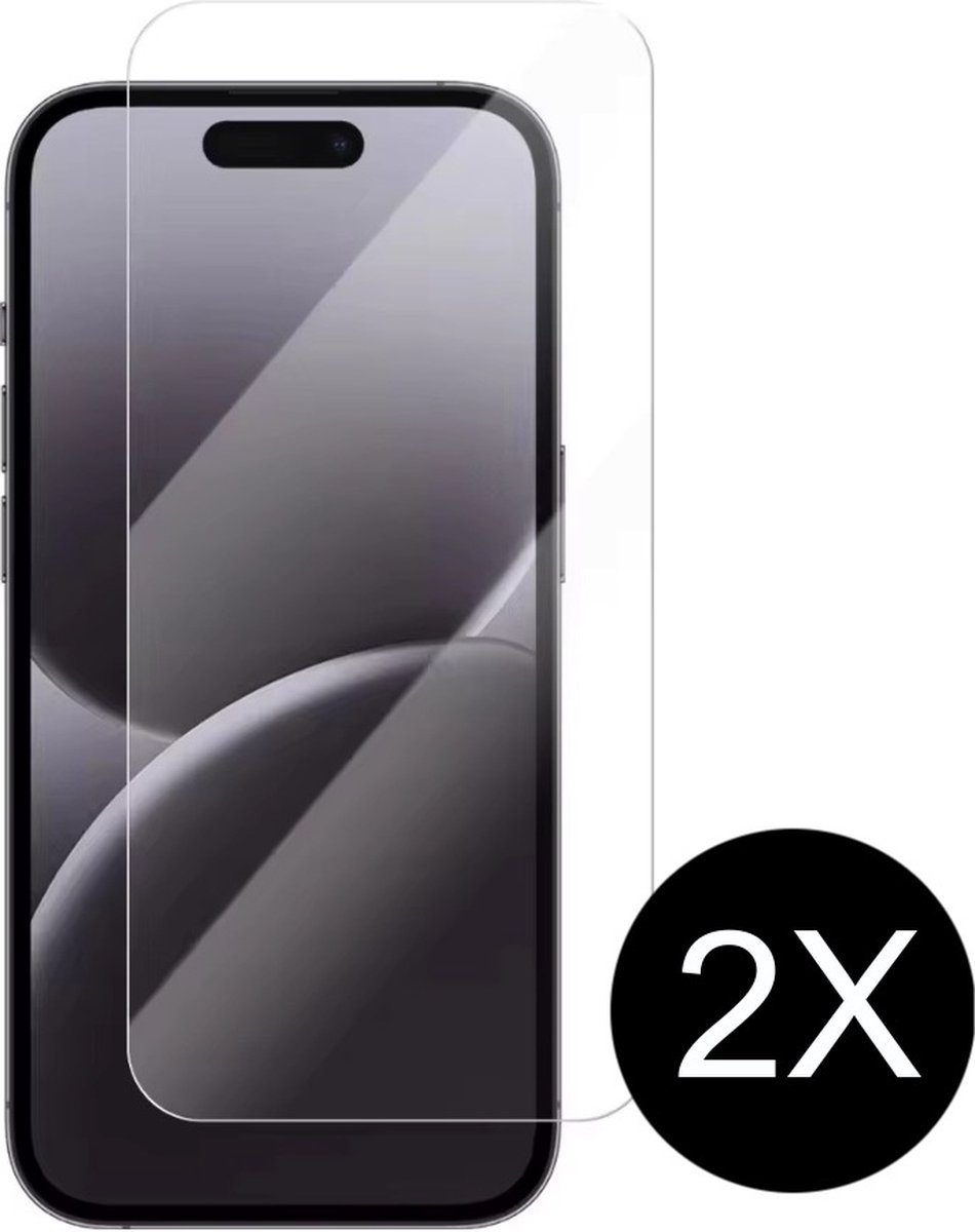 TG Techgrip - 2 Stuks Screenprotector Geschikt voor iPhone 16 Pro Max - 2.5 D 9H HD Diamond Glas Screen protector Tempered Glass