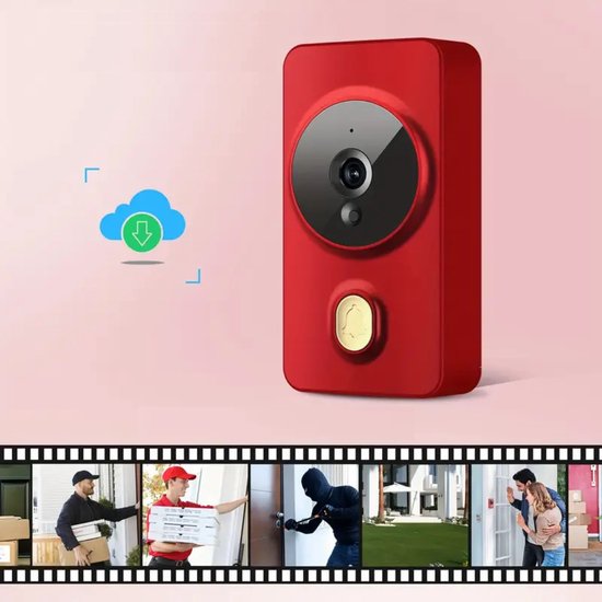 Bovista Video Deurbel - Deurspion Met Camera En Wifi - Videodeurbel - Draadloos - Deurbel (t-ring geluid) - Camera - Buiten - Videoconversatie - Zwart van Bovista — afbeelding 4