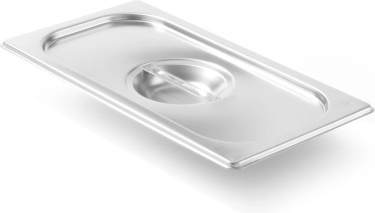 HENDI Deksel voor GN 1/9 bakken – roestvrij staal – 176x108 mm – vaatwasserbestendig