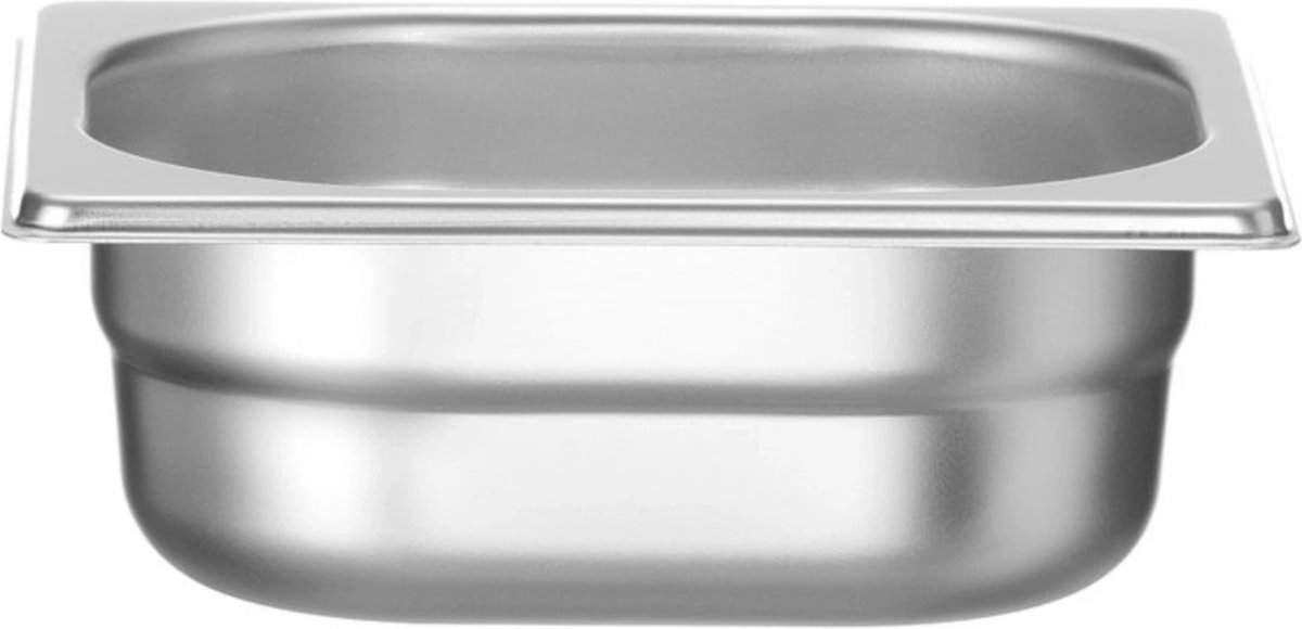 HENDI Gastronormbak – roestvast staal – 1 liter – 65 mm hoog – stapelbaar